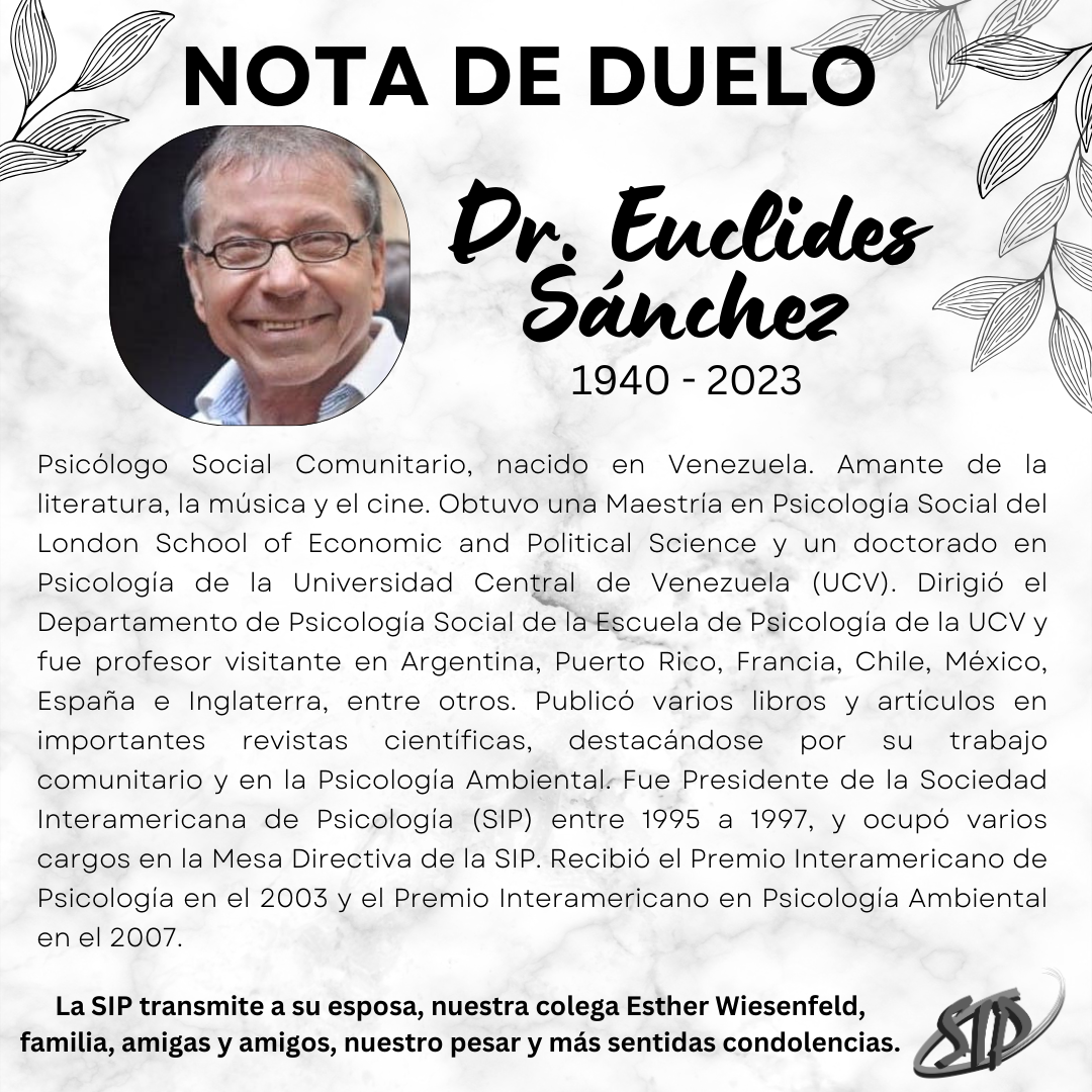 Nota de Duelo - Dr. Euclides Sánchez