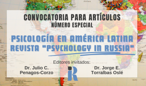 Convocatoria para artículos en el número especial - Psicología en América Latina - para la Revista "Psychology in Russia"