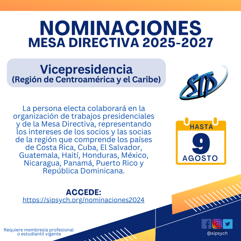 Información sobre el puesto de Vicepresidente de Centroamérica y el Caribe SIP