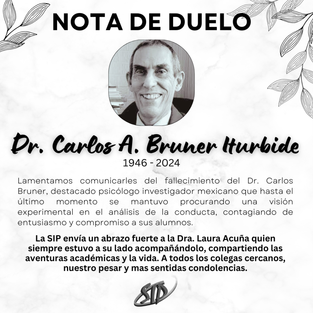 🕊NOTA DE DUELO
Dr. Carlos A. Bruner Iturbide 
1946-2024