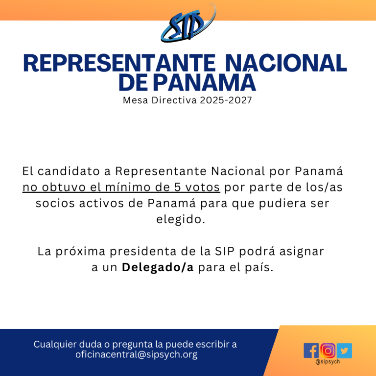 Mensaje sobre Representante Nacional de Panamá